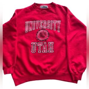 Gear For Sports Red University of Utah Crewneck Sweatshirt